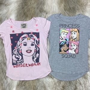 Wonder Woman and Princess Squad T-Shirts, size Small